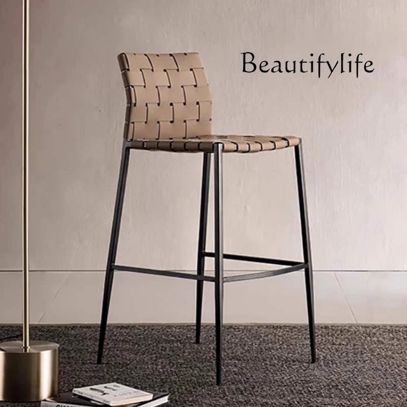 Y Woven Black Bar Stools Luxury Back Faux Leather Italian Modern Breakfast Bar Stools Brown Unique Sillas De Barra Furniture 
Y Woven Black Bar Stools Luxury Back Faux Leather Italian Modern Breakfast Bar Stools Brown Unique Sillas De Barra Furniture