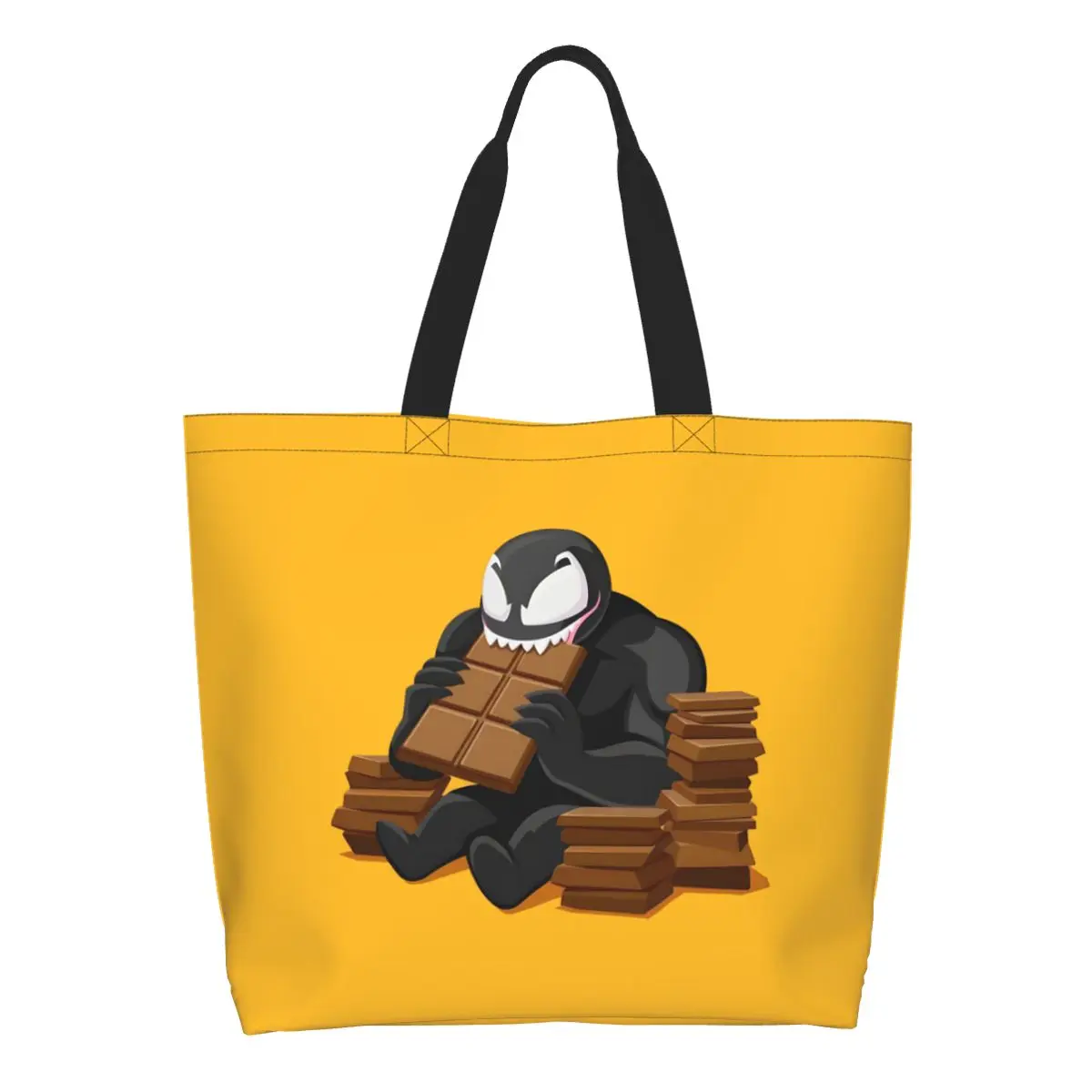 Custom Venom Grocery Shopping Bags Fashion Canvas Shopper Shoulder Tote Bags Large Capacity Durable Superhero Comics Handbag
Custom Venom Grocery Shopping Bags Fashion Canvas Shopper Shoulder Tote Bags Large Capacity Durable Superhero Comics Handbag