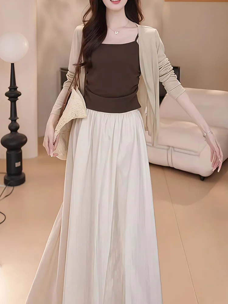 Korean Style Gentle Commute Personality Set Spring Autumn New Lightweight Open Cardigan Tube Top A-Line Skirt Three-Piec...
Korean Style Gentle Commute Personality Set Spring Autumn New Lightweight Open Cardigan Tube Top A-Line Skirt Three-Piec...