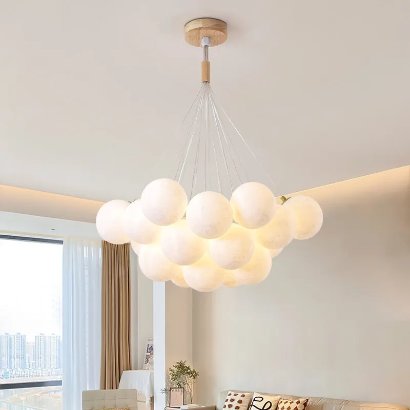 Nordic Walnut Color Wood Chandelier Lamps 3D Moon Ball Lampshade Dining Room Living Room Bedroom Chandelier Light for Children
Nordic Walnut Color Wood Chandelier Lamps 3D Moon Ball Lampshade Dining Room Living Room Bedroom Chandelier Light for Children