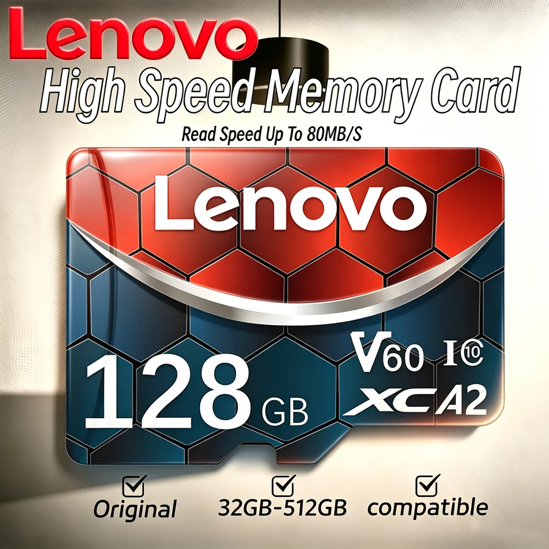 Lenovo High Speed SD Card for Android Phone & Tablet - 128GB/64GB/256GB/512GB U3 V30 A2 Micro TF Memory Storage Card
Lenovo High Speed SD Card for Android Phone & Tablet - 128GB/64GB/256GB/512GB U3 V30 A2 Micro TF Memory Storage Card