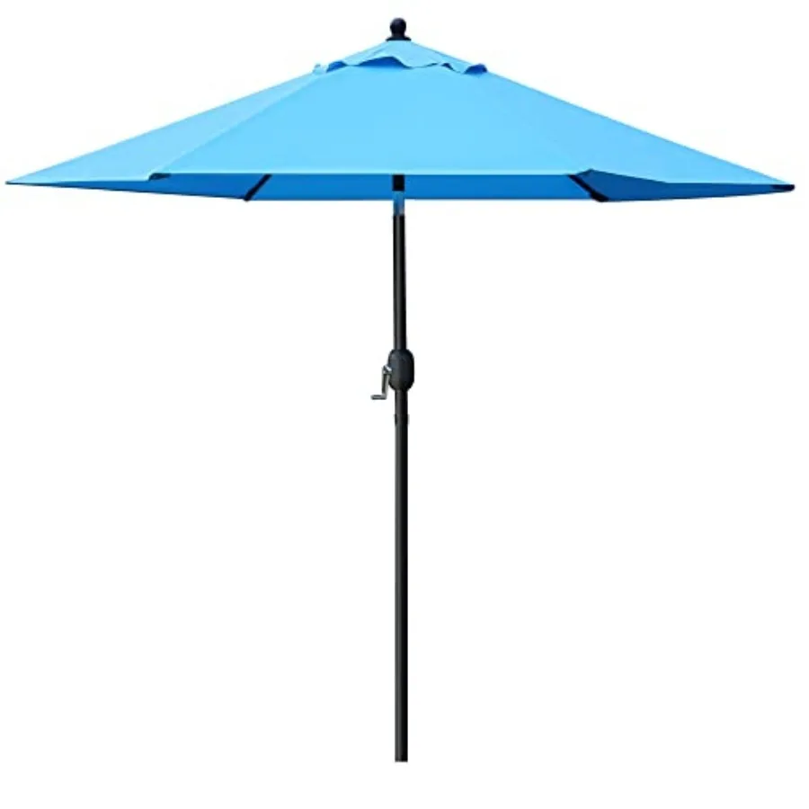 7.5' Patio Umbrella Outdoor Table Market Umbrella with Push Button Tilt/Crank, 6 Ribs
7.5' Patio Umbrella Outdoor Table Market Umbrella with Push Button Tilt/Crank, 6 Ribs
