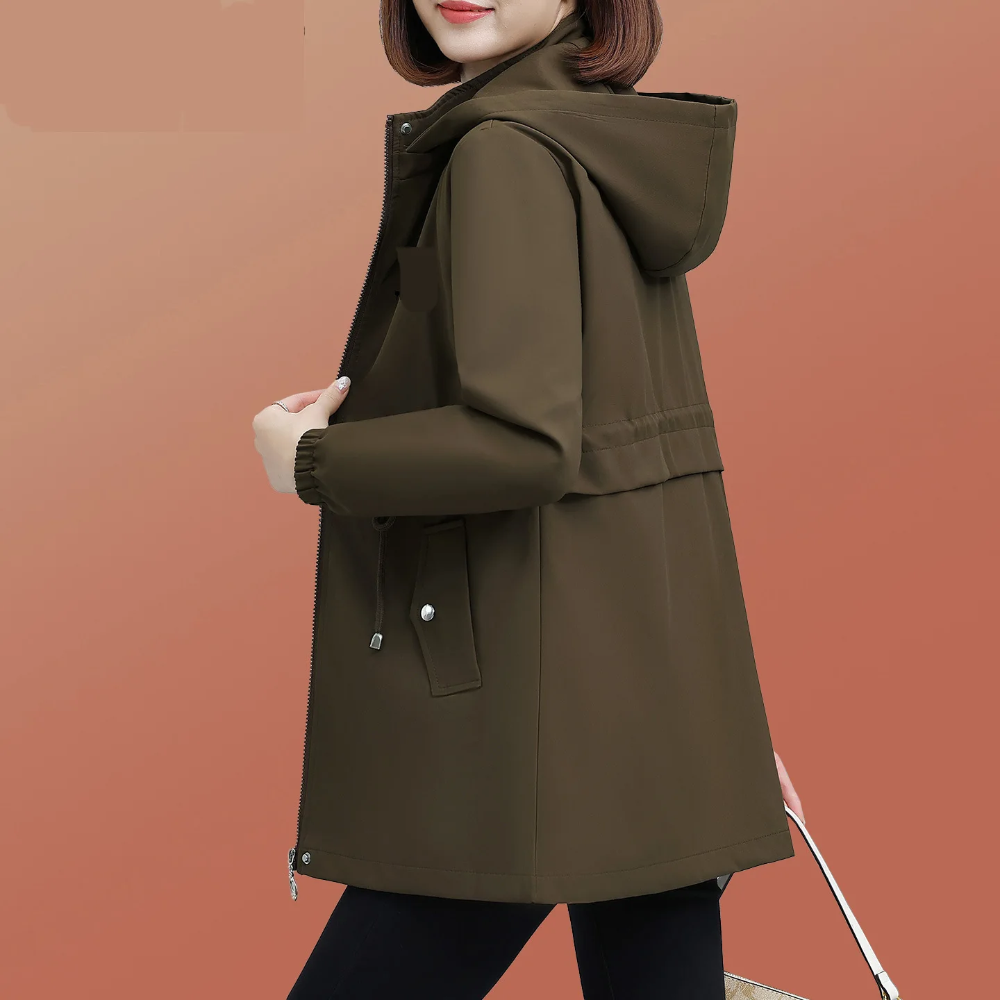 High Quality Mid Long Coat Women Spring Autumn Trench Coat 2025New Fashion Loose Female Windbreakers Basic Coat Ladies Outerwear
High Quality Mid Long Coat Women Spring Autumn Trench Coat 2025New Fashion Loose Female Windbreakers Basic Coat Ladies Outerwear