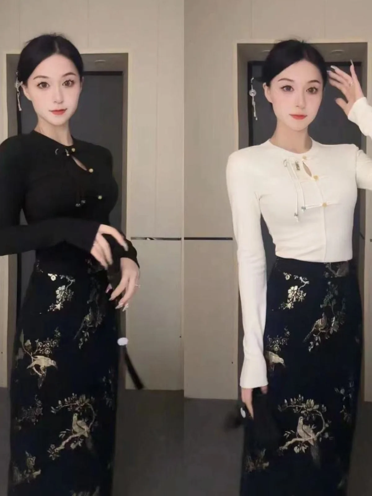 Elegant Chinese Style Embroidered High Waist Slimming Skirt Set with Button Design Fashionable Ensemble for Young Women
Elegant Chinese Style Embroidered High Waist Slimming Skirt Set with Button Design Fashionable Ensemble for Young Women