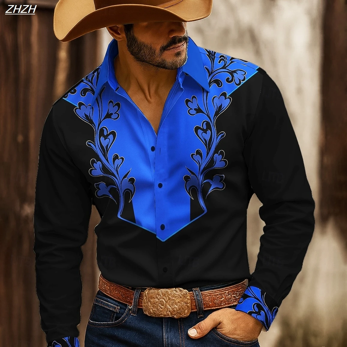 Мужская рубашка с длинными рукавами в стиле ретро с цветочным принтом в стиле вестерн, 3D этнический дизайн с принтом, винтажный воротник на пуговицах, повседневная рабочая одежда на весну и осень
Мужская рубашка с длинными рукавами в стиле ретро с цветочным принтом в стиле вестерн, 3D этнический дизайн с принтом, винтажный воротник на пуговицах, повседневная рабочая одежда на весну и осень