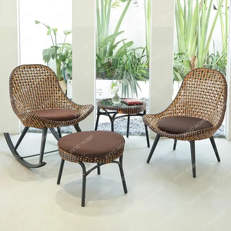 Balcony Leisure Table and Chair Rattan Chair Single Household Leisure Chair Tea Table
Balcony Leisure Table and Chair Rattan Chair Single Household Leisure Chair Tea Table