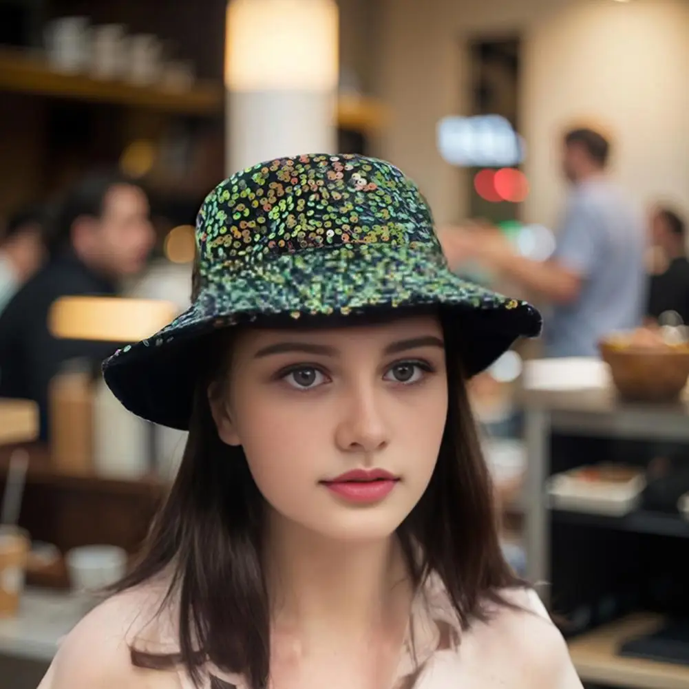 Shiny Sequin Bucket Hat for Women Glitter Bling Disco Hat Sparkly Party Rave Fisherman Cap Outdoor Sun Hat for Beach Travel
Shiny Sequin Bucket Hat for Women Glitter Bling Disco Hat Sparkly Party Rave Fisherman Cap Outdoor Sun Hat for Beach Travel
