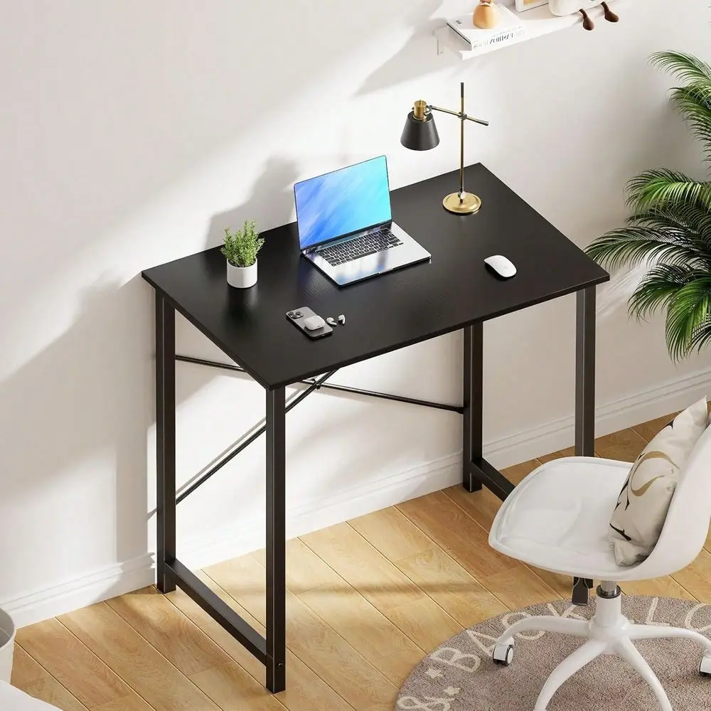 31.5" Compact Study Desk, Black Small Computer Workstation With Metal Frame & Wood Tabletop, Multipurpose Writing Table For
31.5" Compact Study Desk, Black Small Computer Workstation With Metal Frame & Wood Tabletop, Multipurpose Writing Table For