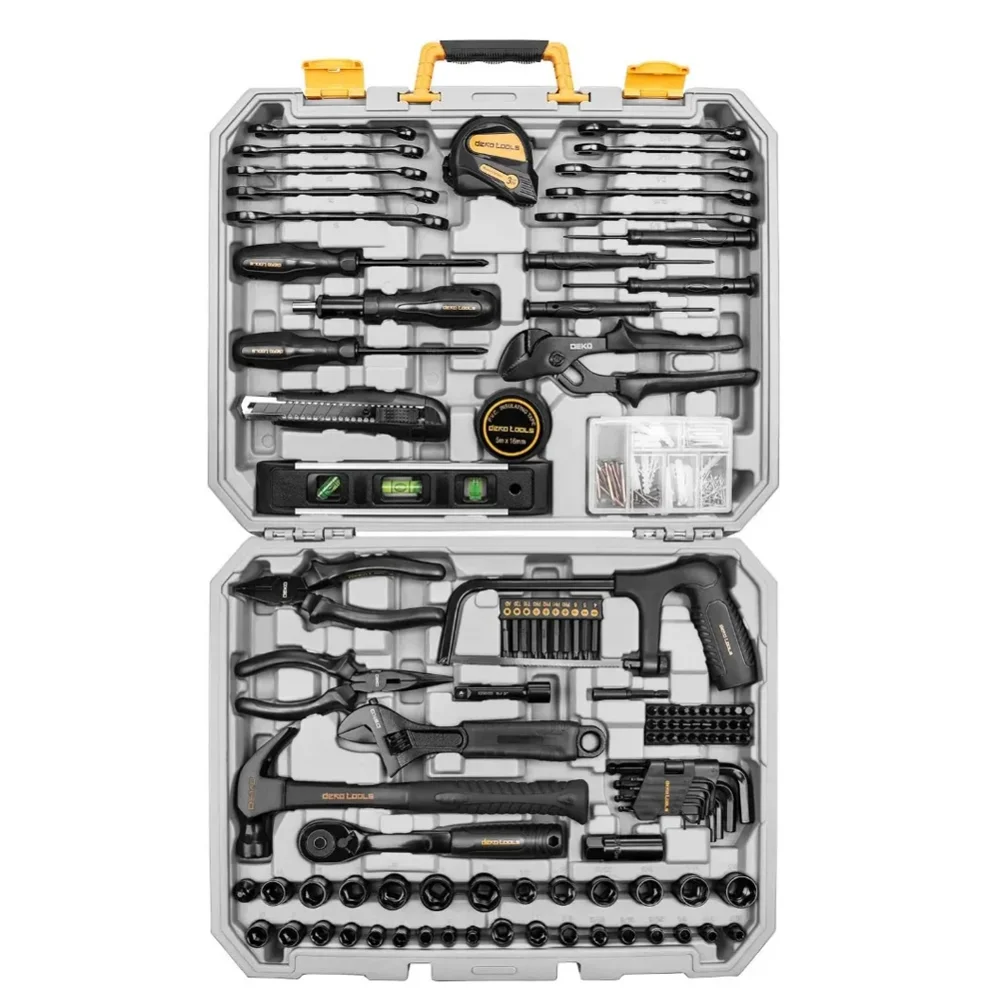 218-Piece General Household Hand Tool kit, Professional Auto Repair Tool Set for Homeowner, General Household Hand
218-Piece General Household Hand Tool kit, Professional Auto Repair Tool Set for Homeowner, General Household Hand