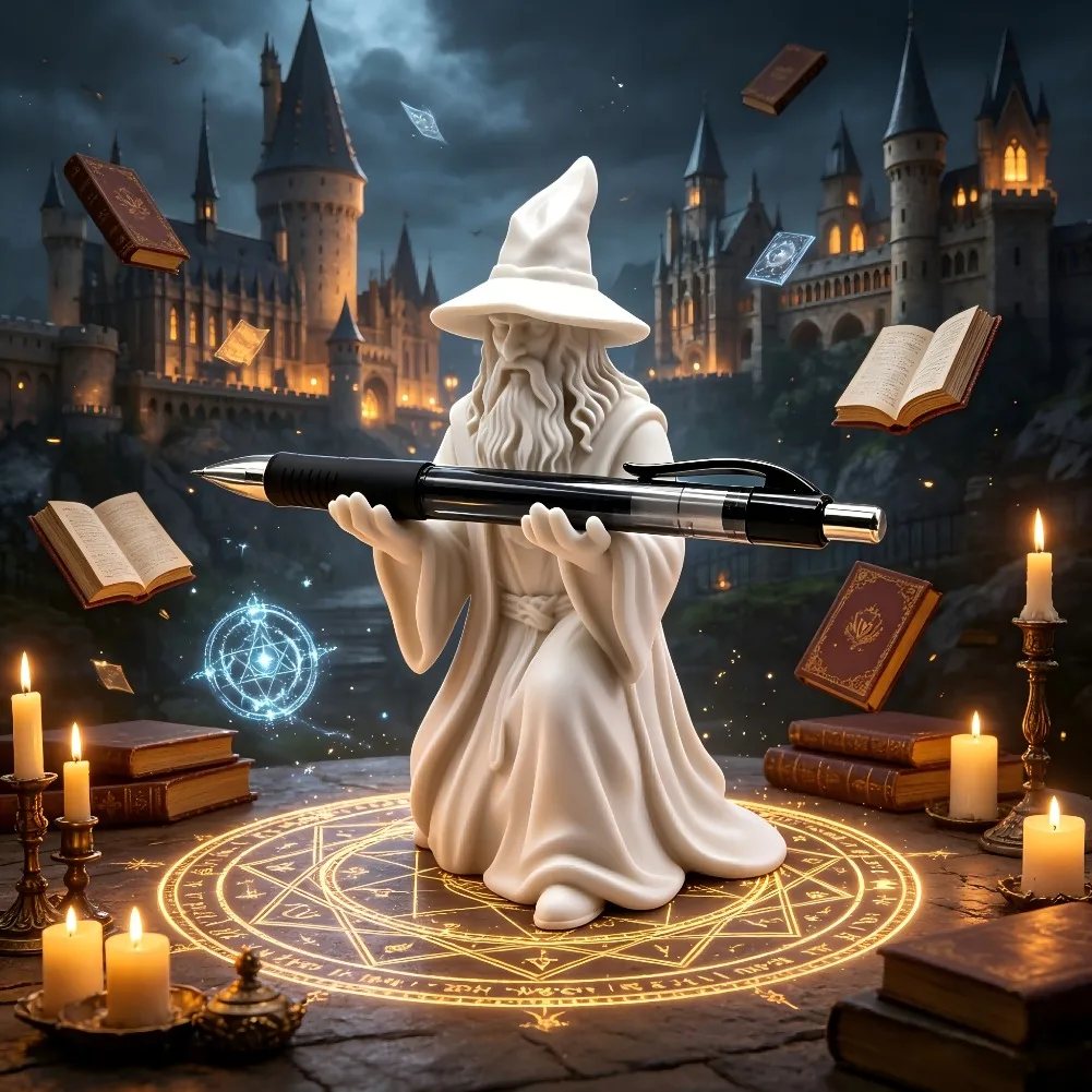 Creative Wizard Pen Holder 3D Printed Magician Pencil Rack Desktop Organizer Stand School Office Stationery Study Decor Gift
Creative Wizard Pen Holder 3D Printed Magician Pencil Rack Desktop Organizer Stand School Office Stationery Study Decor Gift