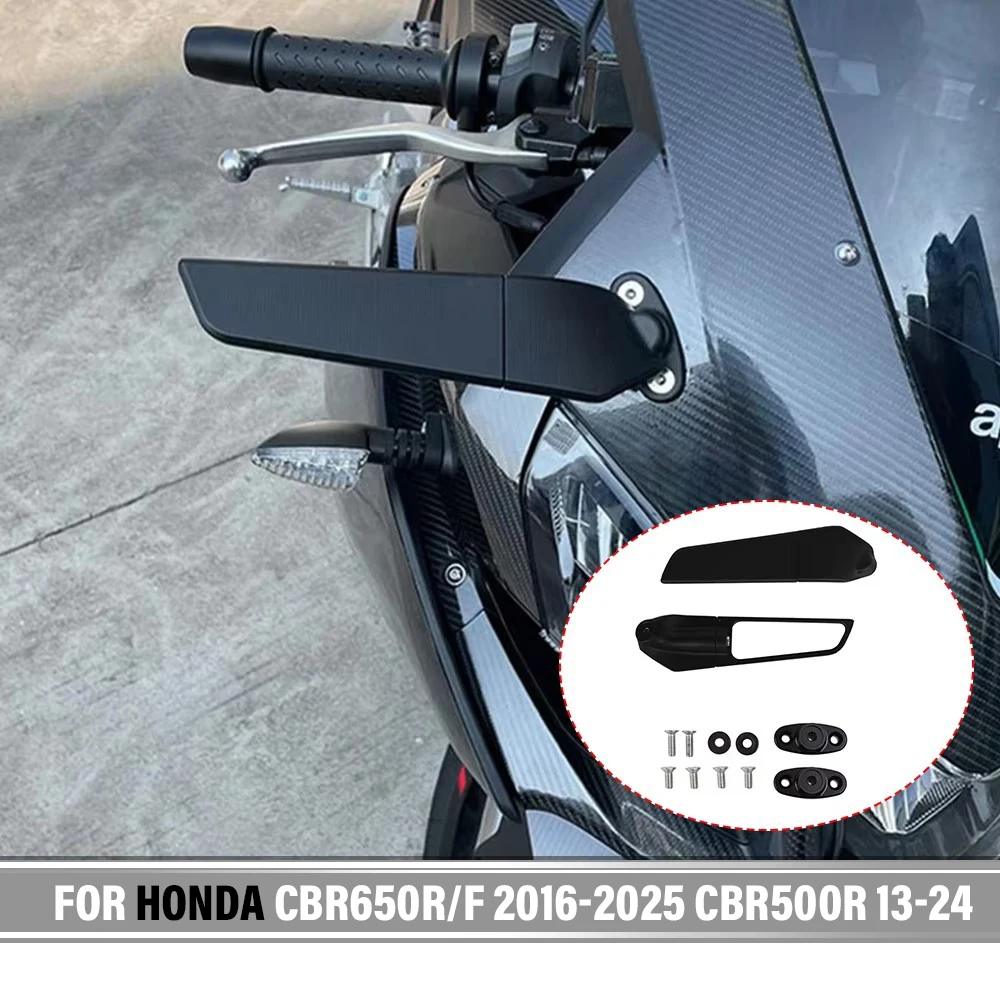 For Honda CBR650R/F 2016-2025 CBR500R 13-24 CBR250RR 11-24 Motorcycle Side Mirrors Wind Wing Adjustable Rotating Rearview Mirror
For Honda CBR650R/F 2016-2025 CBR500R 13-24 CBR250RR 11-24 Motorcycle Side Mirrors Wind Wing Adjustable Rotating Rearview Mirror