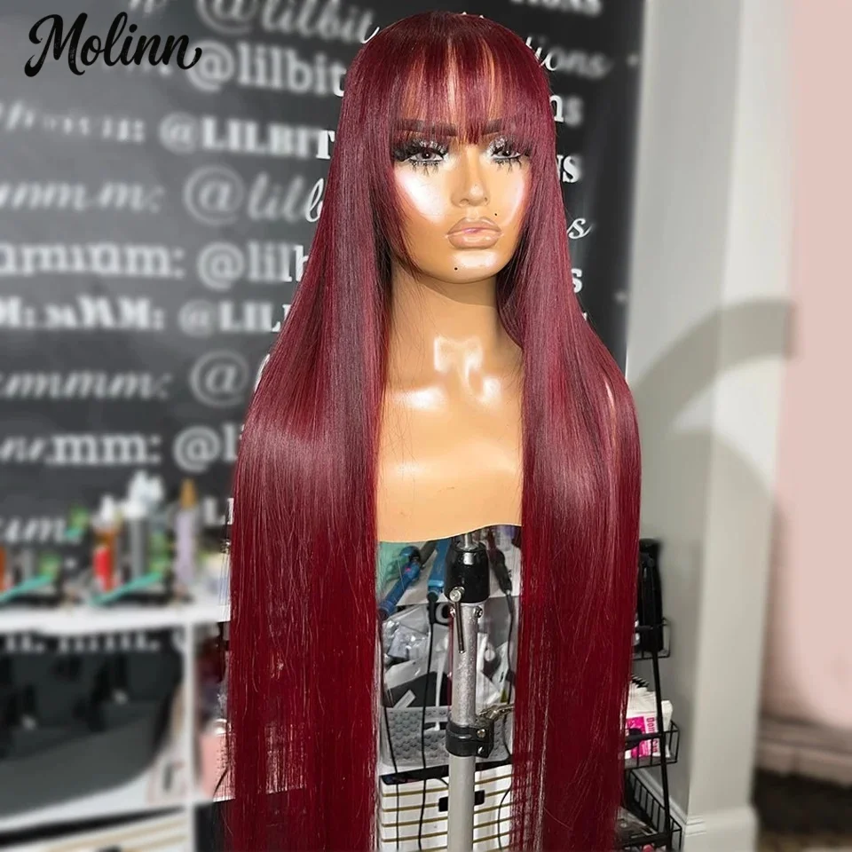 99J Burgundy Red Wig Long Straight Lace Front Wig With Bangs Premium Fibre Synthetic And Blend Lace Wigs High Quality For Women
99J Burgundy Red Wig Long Straight Lace Front Wig With Bangs Premium Fibre Synthetic And Blend Lace Wigs High Quality For Women