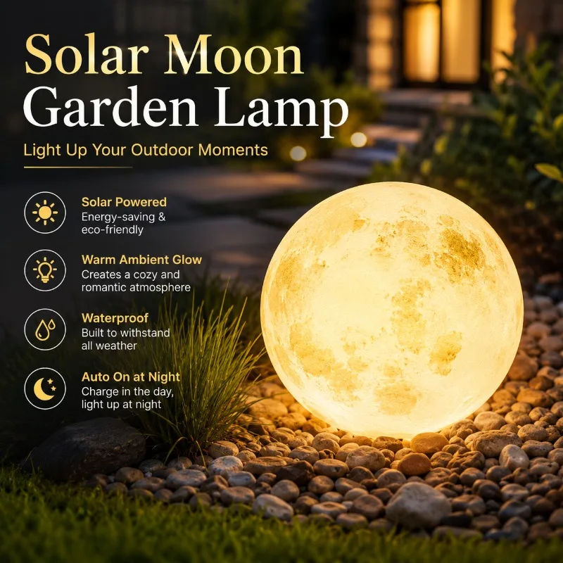 Outdoor Solar Moon Lamp Waterproof Garden Lawn Light For Yard Patio Decoration Rechargeable Led Globe Light Multiple
Outdoor Solar Moon Lamp Waterproof Garden Lawn Light For Yard Patio Decoration Rechargeable Led Globe Light Multiple