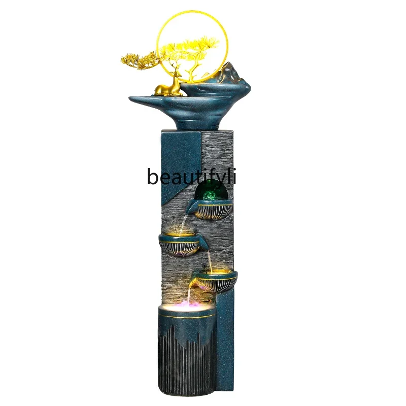 Light luxury flowing water ornament fountain indoor circulation living room corner arrangement floor to make money decoration
Light luxury flowing water ornament fountain indoor circulation living room corner arrangement floor to make money decoration