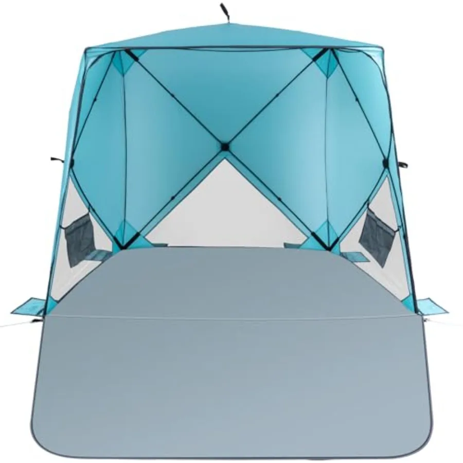 Beach Tent for Outdoor Camping and Picnics, Polyester with UPF 50+ UV Protection and Waterproof Coating, Light Blue, Easy Setup
Beach Tent for Outdoor Camping and Picnics, Polyester with UPF 50+ UV Protection and Waterproof Coating, Light Blue, Easy Setup