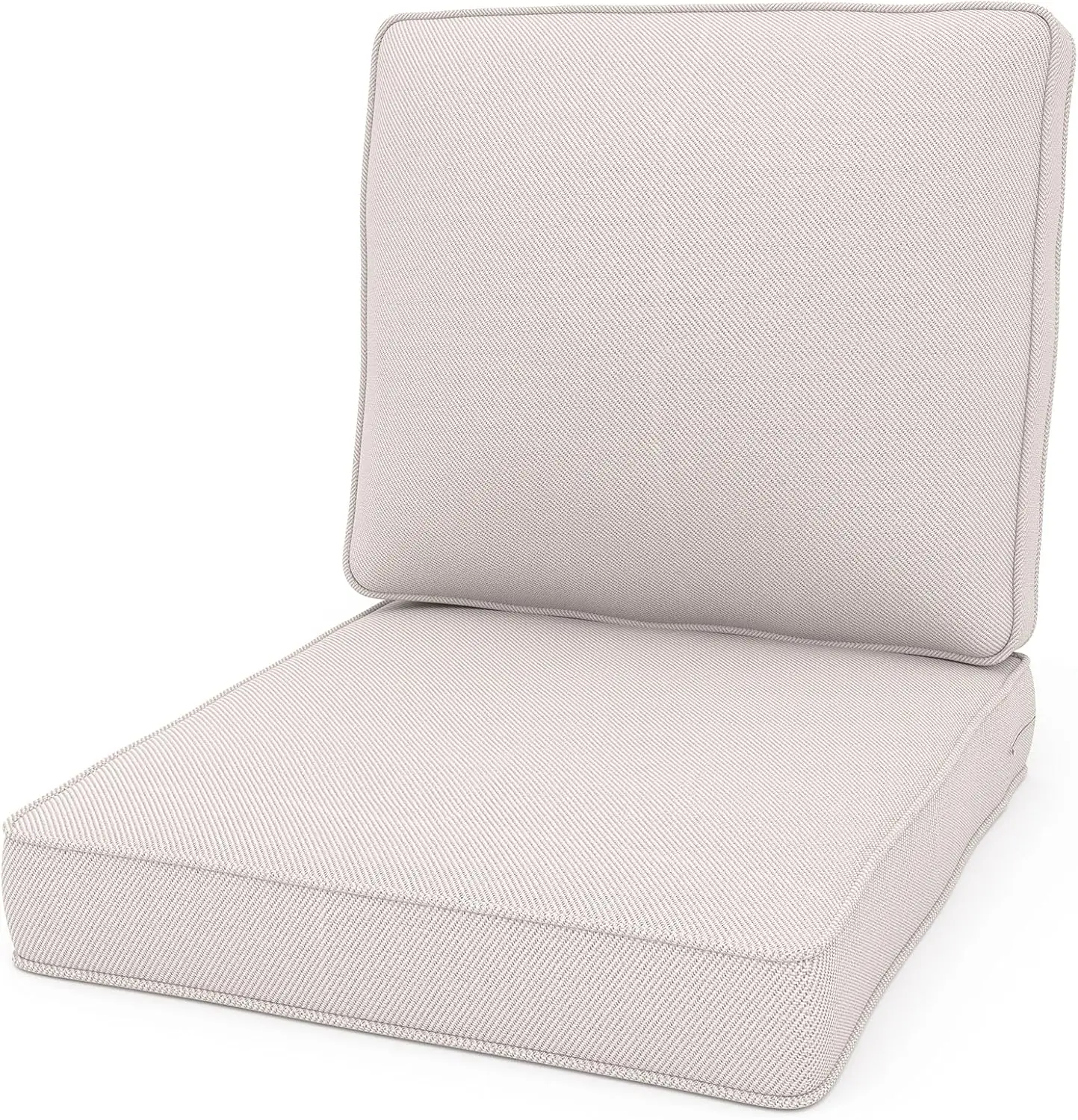 Outdoor Chair Cushions, 24" x 23" High-Density Foam Deep Seat Patio Cushions with Olefin Fabric & Removable Zipper Cover- Beige
Outdoor Chair Cushions, 24" x 23" High-Density Foam Deep Seat Patio Cushions with Olefin Fabric & Removable Zipper Cover- Beige