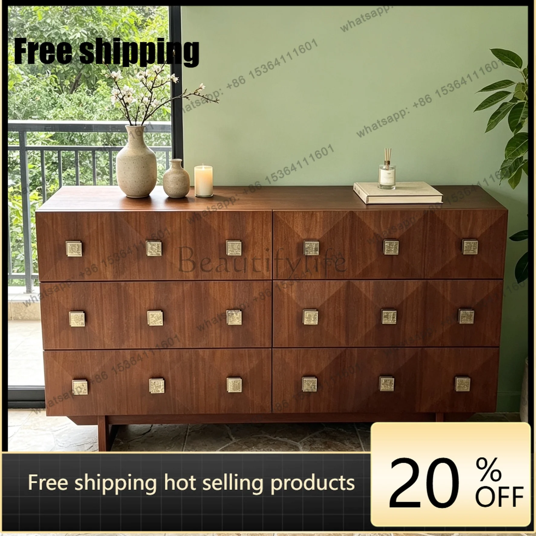 LD33 medieval simple six-chest cabinet bedroom living room storage drawer cabinet
LD33 medieval simple six-chest cabinet bedroom living room storage drawer cabinet