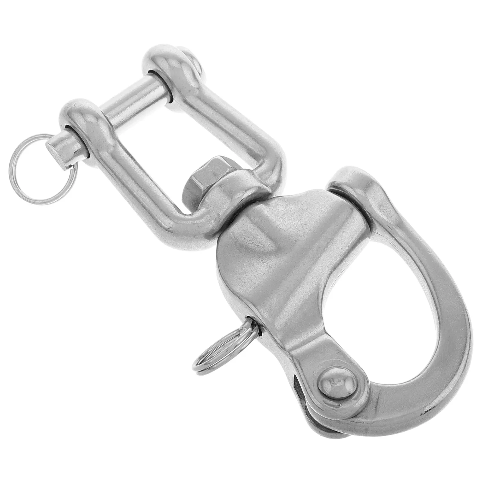 Rotating Spring Shackle Snap Hooks Stainless Steel Carabiner Metal Hooks Heavy Duty Versatile Use Longlasting Fixed Eye Swivel
Rotating Spring Shackle Snap Hooks Stainless Steel Carabiner Metal Hooks Heavy Duty Versatile Use Longlasting Fixed Eye Swivel