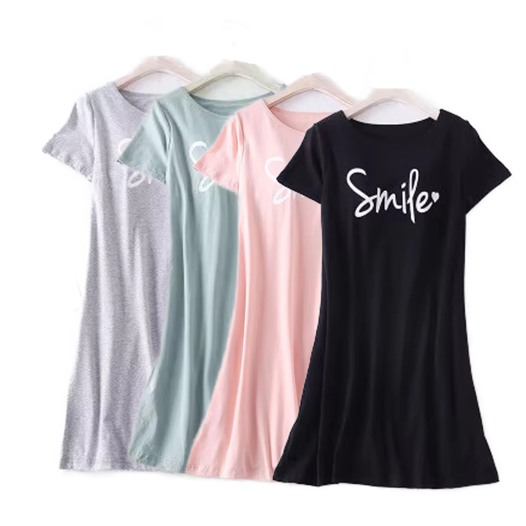 Women's Nightshirt Night Gown Casual Letter Print Nightgowns Woman Short Sleeve Summer Sleep Dress Modal Cotton Nightdress
Women's Nightshirt Night Gown Casual Letter Print Nightgowns Woman Short Sleeve Summer Sleep Dress Modal Cotton Nightdress