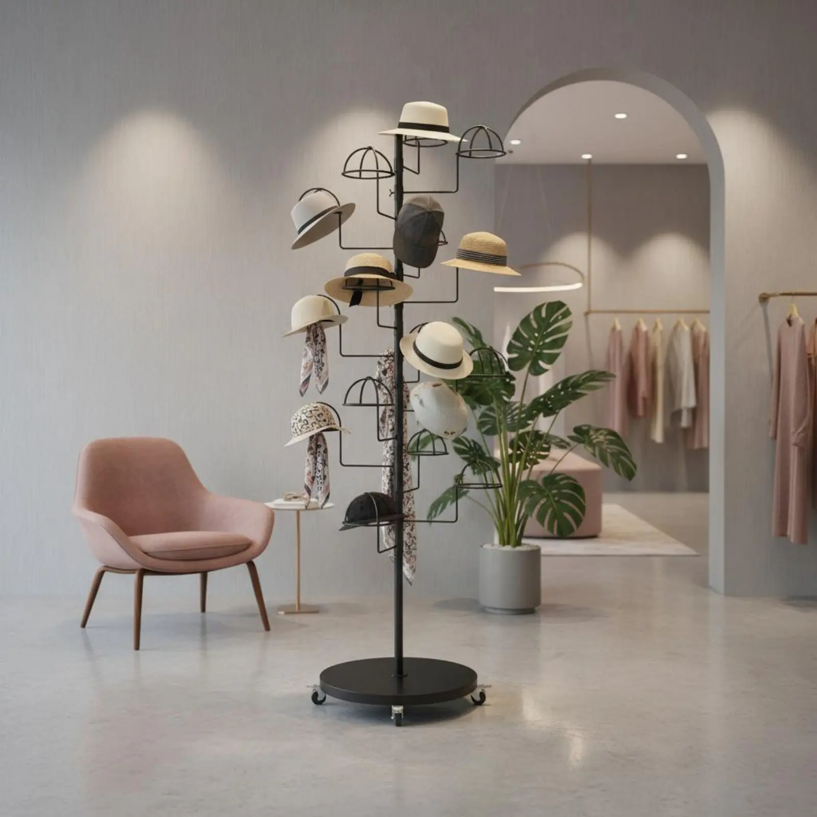 Floor Standing Hat Stand Large Capacity Multi-Tier Hat Display Stand Hairpiece Display Stand Rustproof Freestanding Hairpiece
Floor Standing Hat Stand Large Capacity Multi-Tier Hat Display Stand Hairpiece Display Stand Rustproof Freestanding Hairpiece