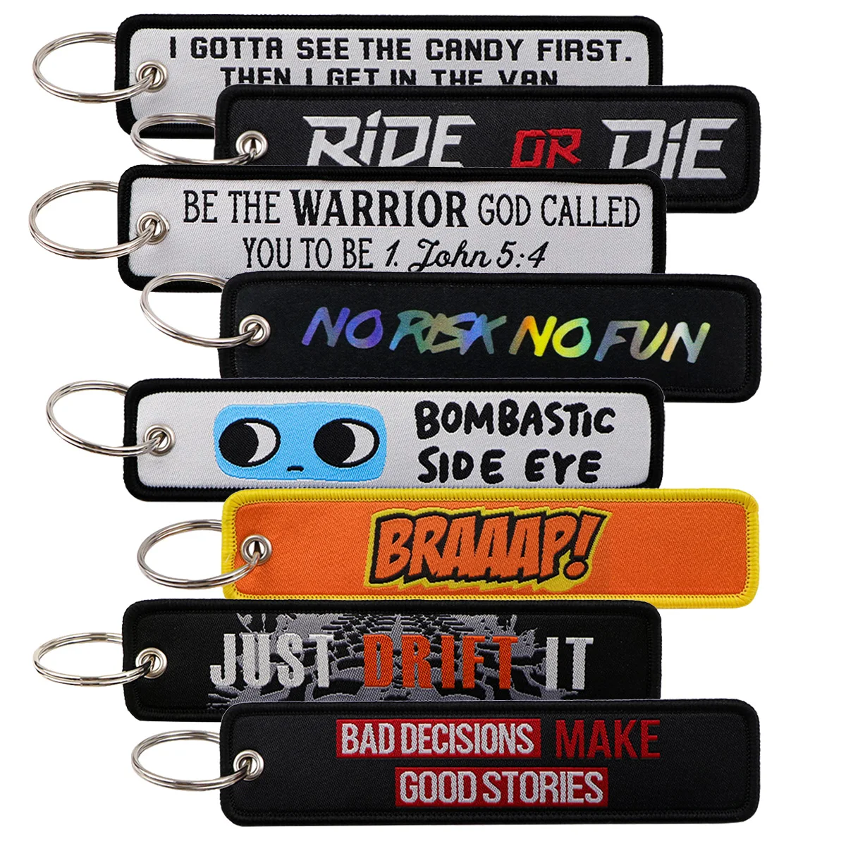 No Risk No Fun Embroidery Keychain Quotations Key Fob Key Tag For Motorcycles Cars Backpack Fashion Keyring Accessories Gifts
No Risk No Fun Embroidery Keychain Quotations Key Fob Key Tag For Motorcycles Cars Backpack Fashion Keyring Accessories Gifts