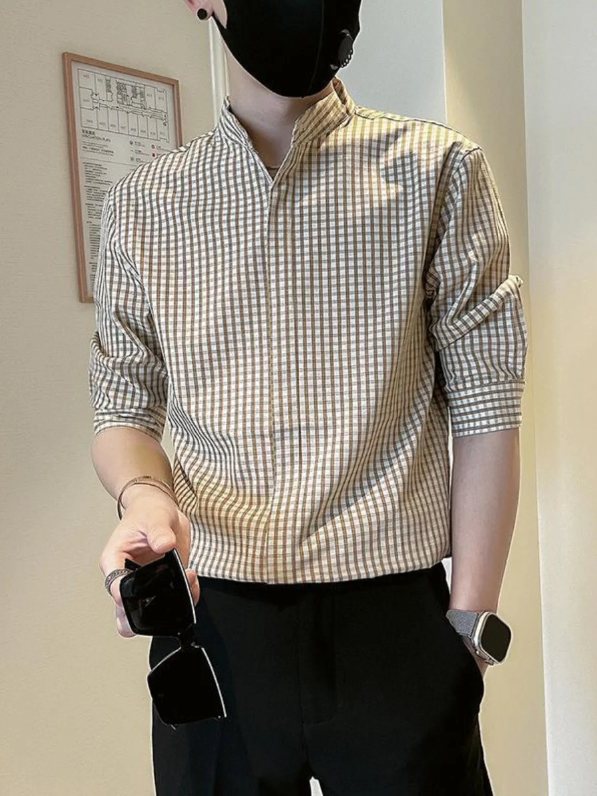 Premium Plaid Men's ort Sve irt Dra Sle Trendy Brand Haome Summer Ice Sensation f Sve Top Stand Fit ...
Premium Plaid Men's ort Sve irt Dra Sle Trendy Brand Haome Summer Ice Sensation f Sve Top Stand Fit ...