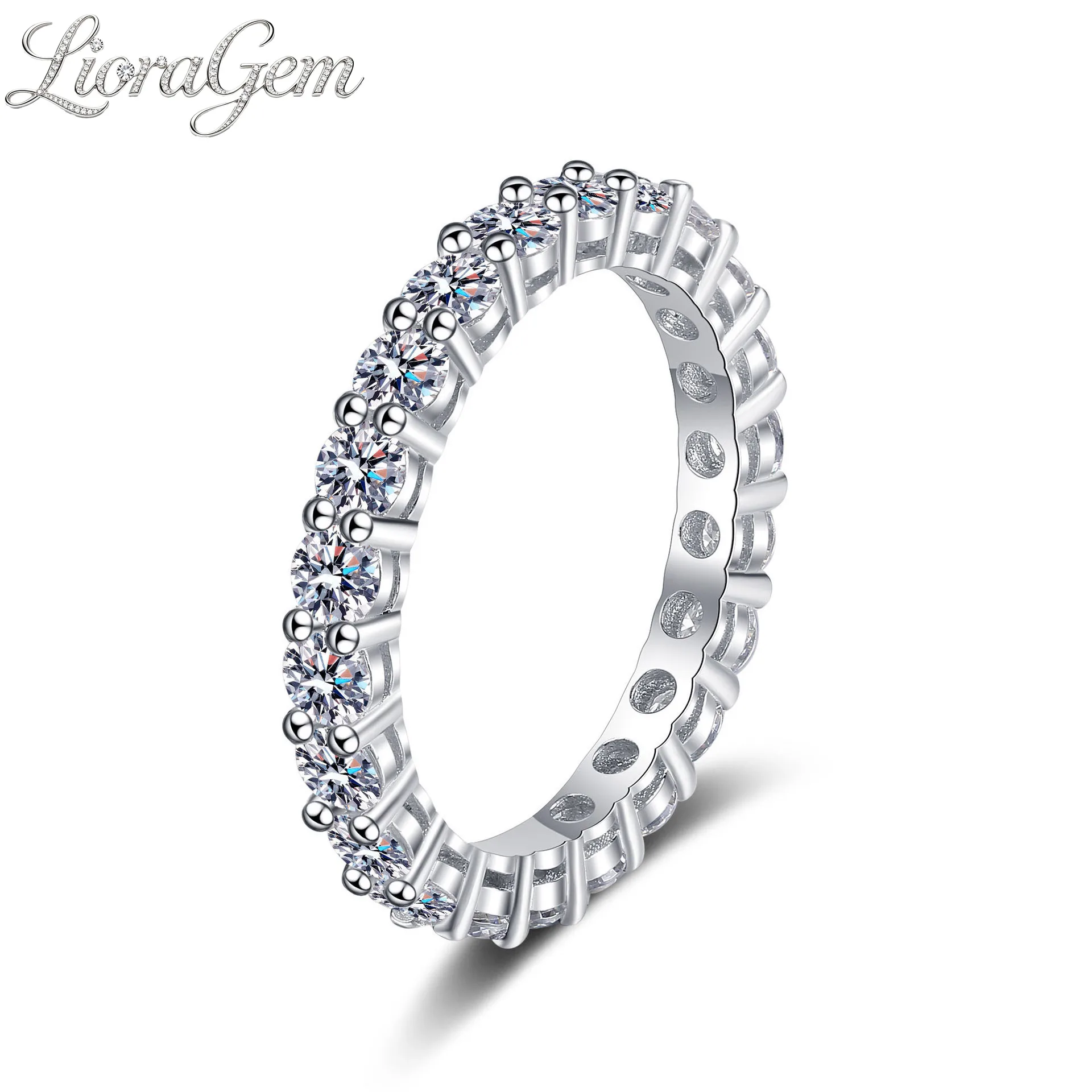 LioraGem Women's Full-Set Moissanite Ring, 2.2 Carats, High-End Circle-set Diamonds Ring for Women Platinum PT950 Stamp
LioraGem Women's Full-Set Moissanite Ring, 2.2 Carats, High-End Circle-set Diamonds Ring for Women Platinum PT950 Stamp
