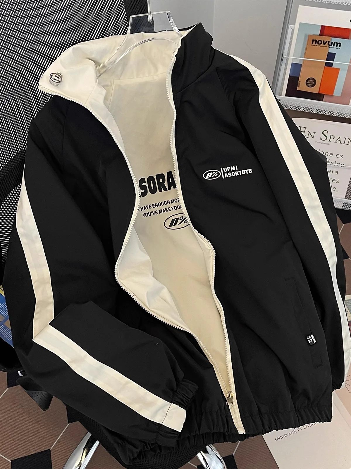 American Retro Color Blo Jaet Men's Women's Spring Autumn Double Sided Wear National Trend Design Unique Jaet Top
American Retro Color Blo Jaet Men's Women's Spring Autumn Double Sided Wear National Trend Design Unique Jaet Top