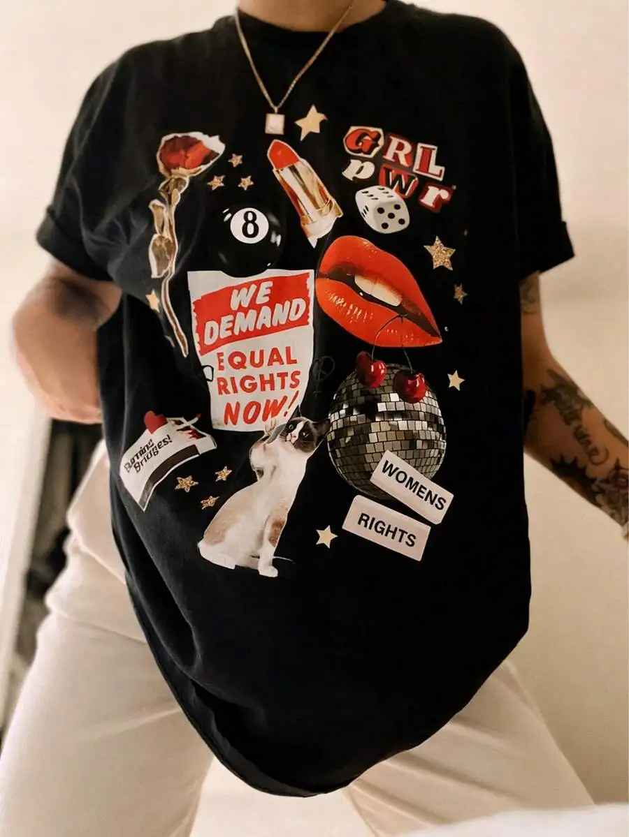 Girl Power Womens Graphic Tee Vintage Inspired Equal Rights Activist T-Shirt
Girl Power Womens Graphic Tee Vintage Inspired Equal Rights Activist T-Shirt