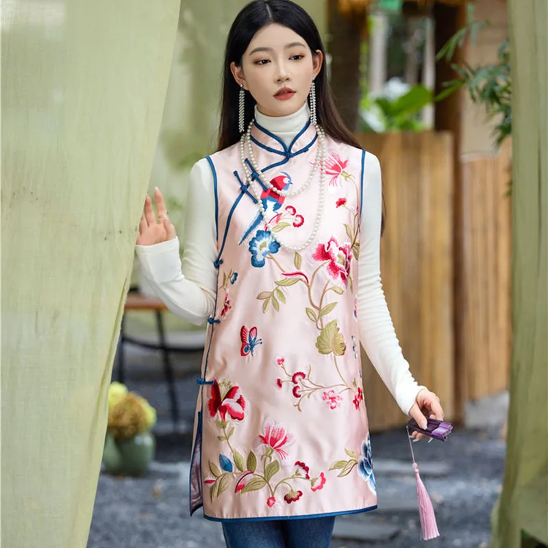 High-end Women Dress Cheongsam Retro Elegant Embroidery Floral A-line Lady Party Qipao Dress S-XXL
High-end Women Dress Cheongsam Retro Elegant Embroidery Floral A-line Lady Party Qipao Dress S-XXL