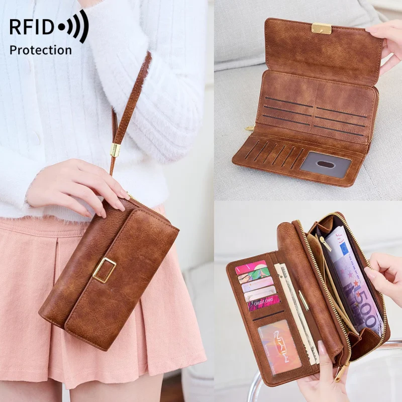 Western RDIF Blocking PU Leather Large Capacity Women Wallet Fashion Multi-functional Three Floded Purse for mens
Western RDIF Blocking PU Leather Large Capacity Women Wallet Fashion Multi-functional Three Floded Purse for mens