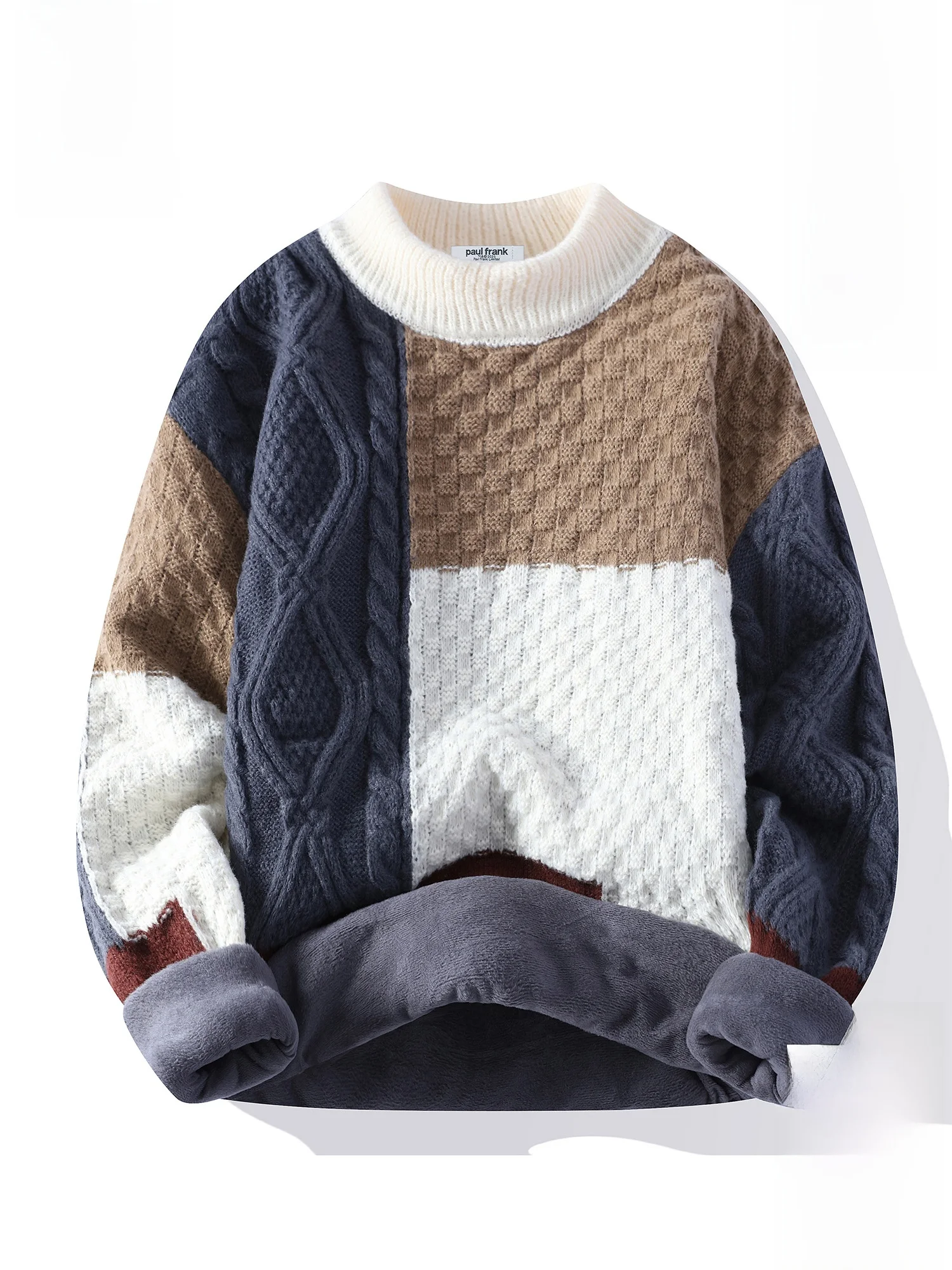 Мужской зимний свитер Paul Frank с круглым вырезом, утепленный флисом, вязаный, с пэчворком, теплый, повседневный, из полиэфирного волокна
Мужской зимний свитер Paul Frank с круглым вырезом, утепленный флисом, вязаный, с пэчворком, теплый, повседневный, из полиэфирного волокна
