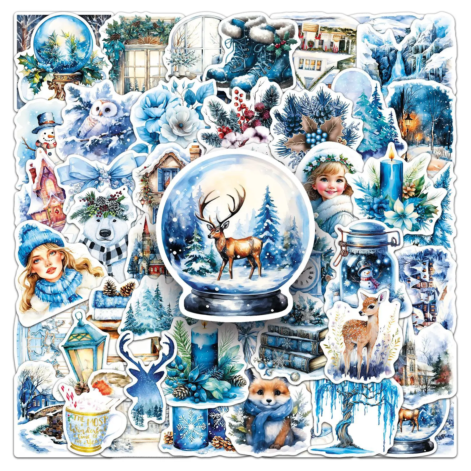 50PCS Blue Winter Snowman Fresh Sticker Creativity DIY INS Style Graffiti Mobile Phone Case Notebook Water Cup Toy Gift Sticker
50PCS Blue Winter Snowman Fresh Sticker Creativity DIY INS Style Graffiti Mobile Phone Case Notebook Water Cup Toy Gift Sticker