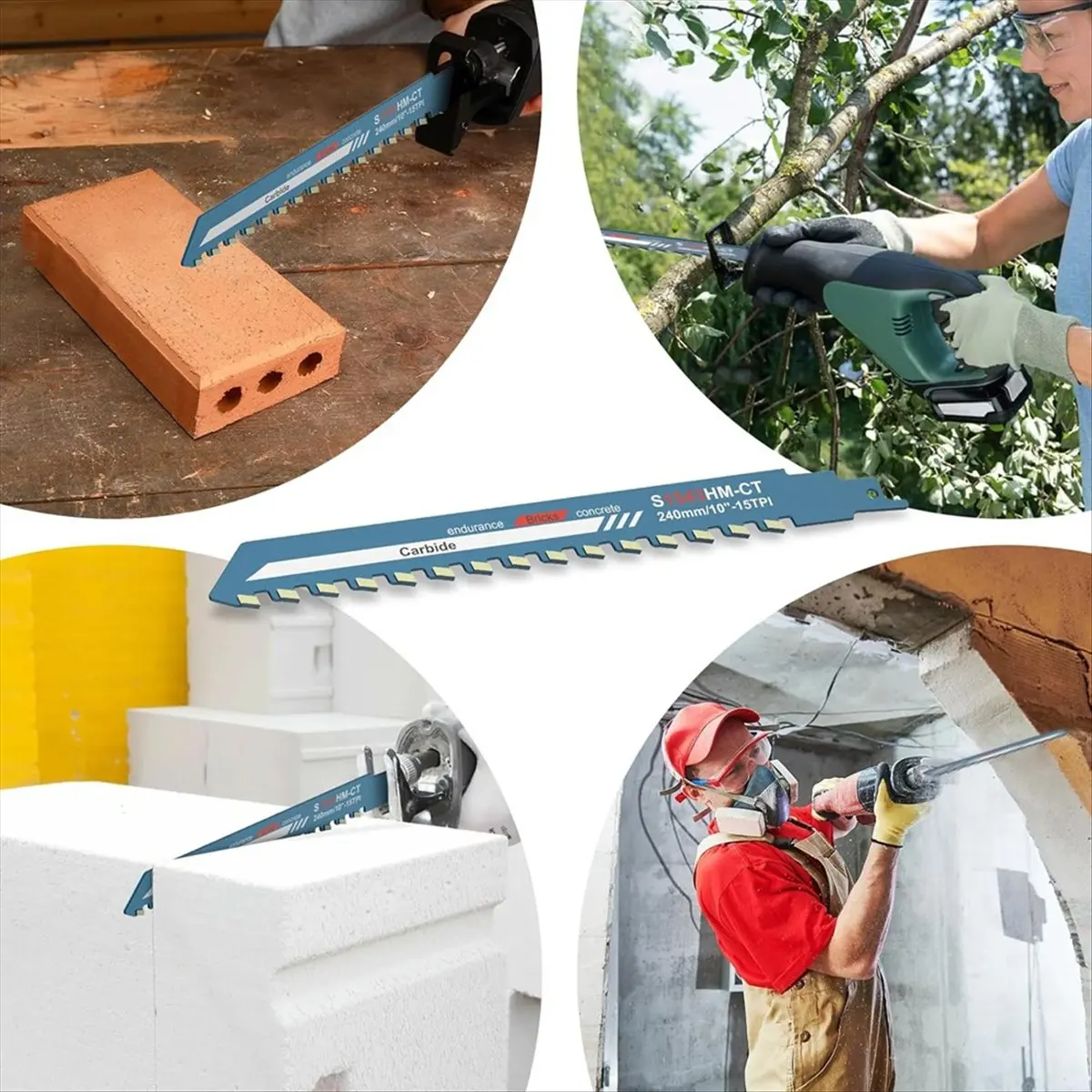 (WSFS) 3Pcs 10 Inch Masonry Reciprocating Saw Blade, Saw Blade for Cutting Brick, Cement and Cinder Block (10 Inch)
(WSFS) 3Pcs 10 Inch Masonry Reciprocating Saw Blade, Saw Blade for Cutting Brick, Cement and Cinder Block (10 Inch)