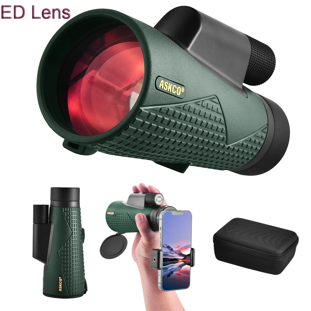 Монокулярный телескоп ED Glass 12X56 Монокуляр для взрослых с призмой BAK4 Объектив SMC для наблюдения за птицами Охота Туризм
Монокулярный телескоп ED Glass 12X56 Монокуляр для взрослых с призмой BAK4 Объектив SMC для наблюдения за птицами Охота Туризм