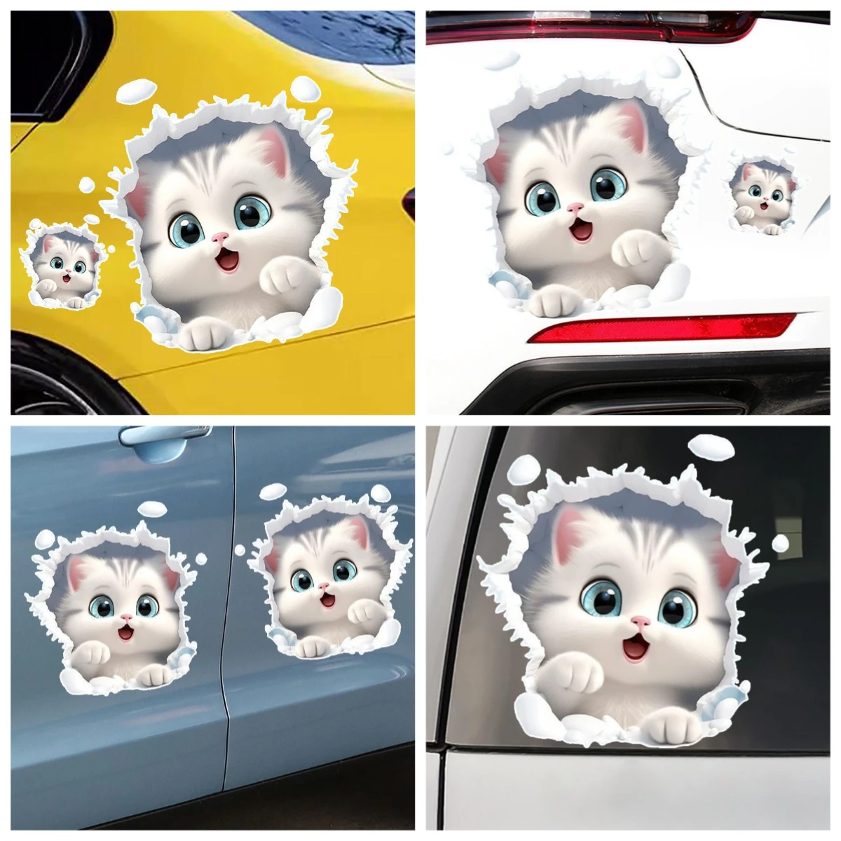 Cute Dusty White Cat Body & Windshield Sticker - Scratch Cover Decal for EVs, Adorable Electric Vehicle & Car Decor
Cute Dusty White Cat Body & Windshield Sticker - Scratch Cover Decal for EVs, Adorable Electric Vehicle & Car Decor