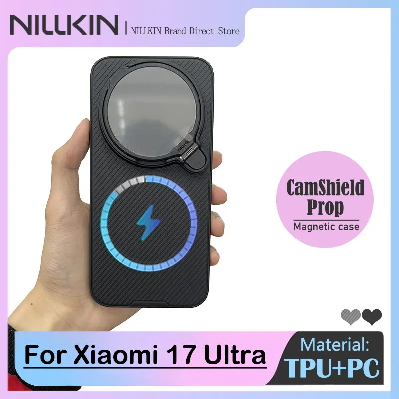 For Xiaomi 17 Ultra Magnetic Case with Camera Lens Cover Stand, NILLKIN Transparent Slim Fit, Built-in Magnet, PC+TPU Protection
For Xiaomi 17 Ultra Magnetic Case with Camera Lens Cover Stand, NILLKIN Transparent Slim Fit, Built-in Magnet, PC+TPU Protection