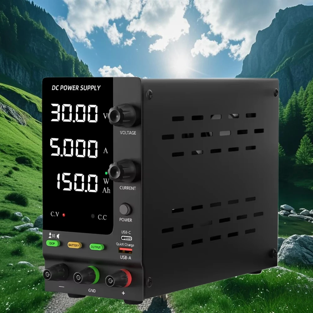 KUAIQU SPPS-C305C 30V 5A Adjustable DC Power Supply & Battery Charger Cell Phone Quick Charging and Electronic Devices Repaing
KUAIQU SPPS-C305C 30V 5A Adjustable DC Power Supply & Battery Charger Cell Phone Quick Charging and Electronic Devices Repaing