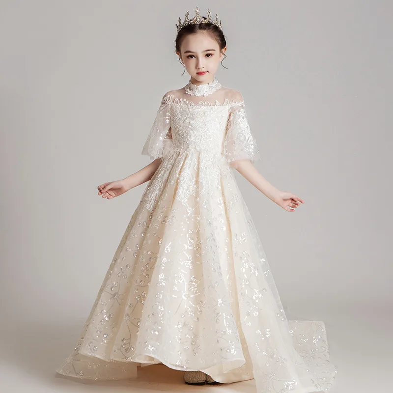Детское элегантное платье для дня рождения, для маленьких девочек, длиной до пола, витрина, тяжелое свадебное платье для рукоделия, платье принцессы, пение на фортепиано
Детское элегантное платье для дня рождения, для маленьких девочек, длиной до пола, витрина, тяжелое свадебное платье для рукоделия, платье принцессы, пение на фортепиано