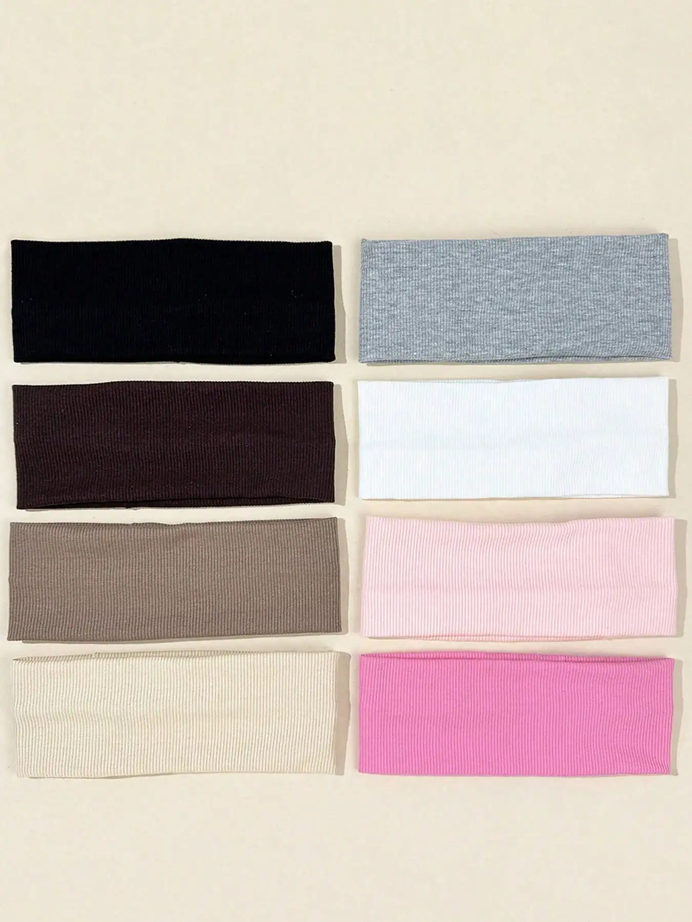 8-Piece Solid Color Everyday Versatile Breathable Sweat-Absorbing Sports Headband Suitable For Gym Workouts Running Sports Headband Daily Travel Use
8-Piece Solid Color Everyday Versatile Breathable Sweat-Absorbing Sports Headband Suitable For Gym Workouts Running Sports Headband Daily Travel Use