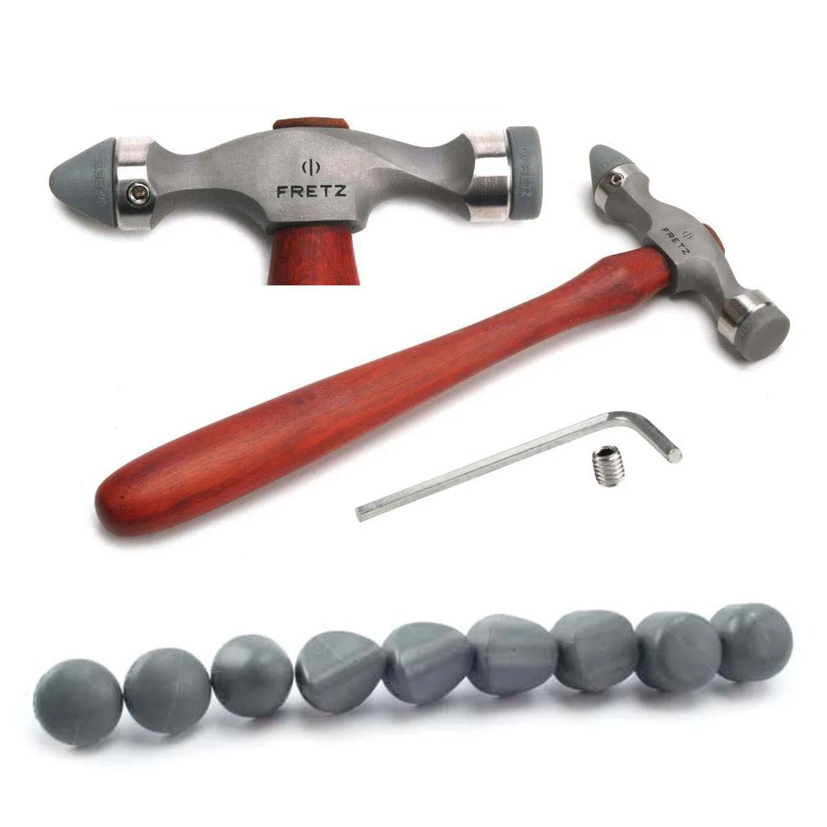 Fretz HMR-7 Double Ended Insert Hammer with 9 Nylon Interchangeable Tips Planishing Embossing Raising Hammer for Jewelry Making
Fretz HMR-7 Double Ended Insert Hammer with 9 Nylon Interchangeable Tips Planishing Embossing Raising Hammer for Jewelry Making