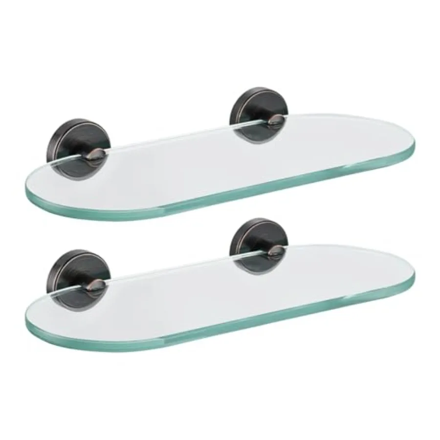 Bathroom Glass Shelf Oil Rubbed, Tempered Glass Shower Storage by 5, 304 Staless Steel ORB Wall Mount 2 Pack, TGS1L-ORB-P2
Bathroom Glass Shelf Oil Rubbed, Tempered Glass Shower Storage by 5, 304 Staless Steel ORB Wall Mount 2 Pack, TGS1L-ORB-P2