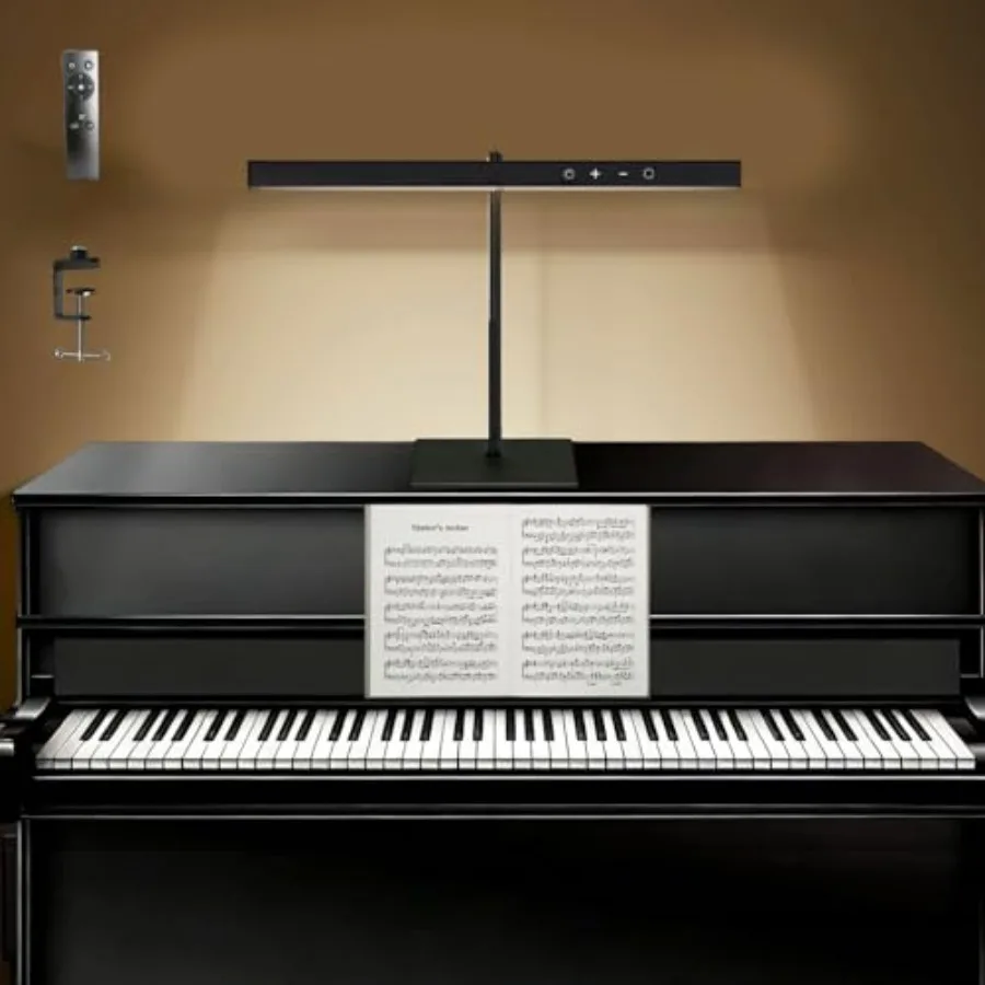 15.75" LED Piano Light with Remote Control, 2-in-1 Weighted Base and Clamp Piano Lamp, 5 Color Modes 2700K-6000K,Stepless Dimmi
15.75" LED Piano Light with Remote Control, 2-in-1 Weighted Base and Clamp Piano Lamp, 5 Color Modes 2700K-6000K,Stepless Dimmi