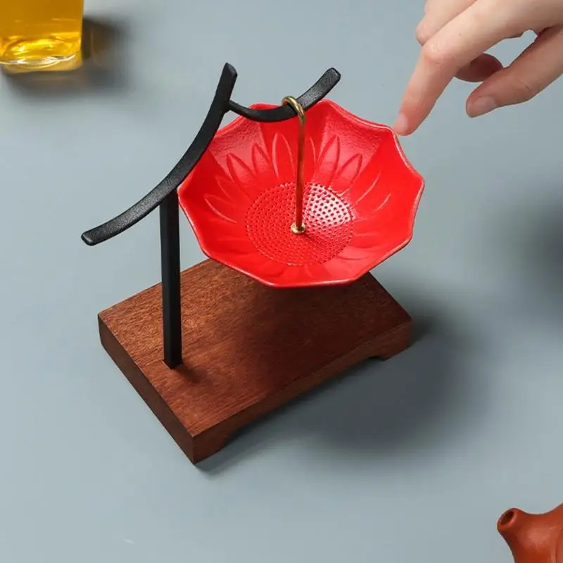Ceramic Umbrellas Tea Strainer With Wooden Stand And Hook Tea Brewing Supplies For Loose Tea And Coffee Filtering 87HA
Ceramic Umbrellas Tea Strainer With Wooden Stand And Hook Tea Brewing Supplies For Loose Tea And Coffee Filtering 87HA