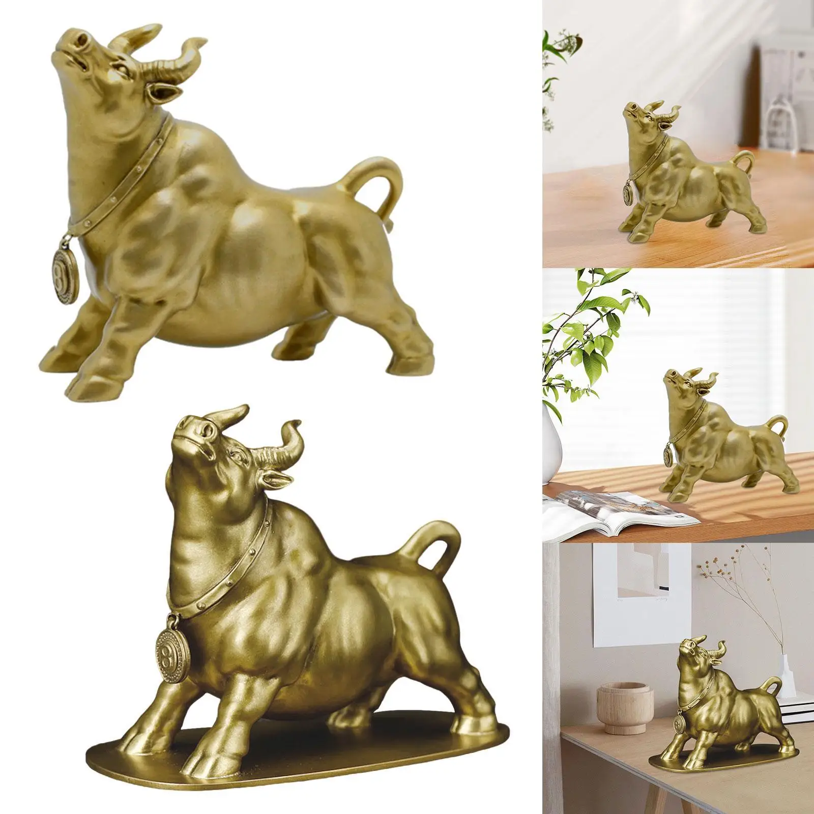 Bull Brass Statue Animal Sculpture Collectible Ox Figurine Desk Figure for Hotel
Bull Brass Statue Animal Sculpture Collectible Ox Figurine Desk Figure for Hotel