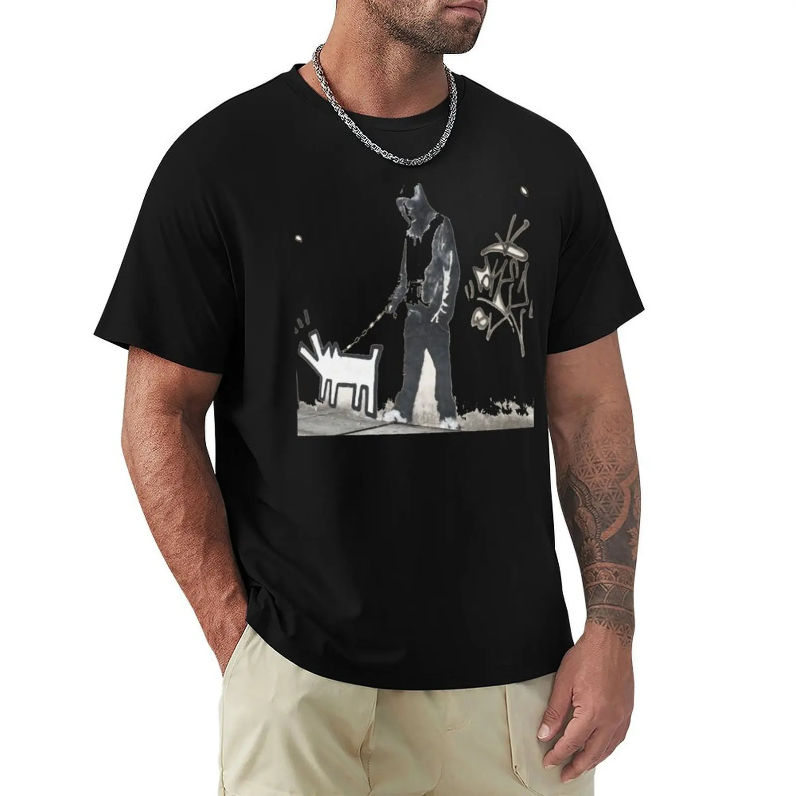 Banksy Dog Walking Graffiti Mural Pink T-Shirt anime stuff animal prinfor boys Short sleeve tee men
Banksy Dog Walking Graffiti Mural Pink T-Shirt anime stuff animal prinfor boys Short sleeve tee men