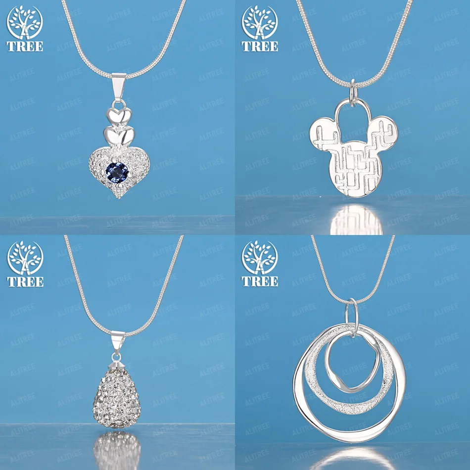 New Women 925 Sterling Silver Heart Three Circle Mickey Waterdrop Pendant Necklace Fine Jewelry Christmas Party Gift Accessories
New Women 925 Sterling Silver Heart Three Circle Mickey Waterdrop Pendant Necklace Fine Jewelry Christmas Party Gift Accessories