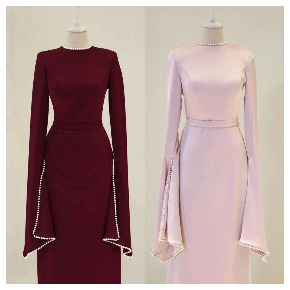 Customized Customized Classic Satin Evening Dress Elegant Crew Neck Long Sleeves Party Dress Temperament Straight Celebrity Go
Customized Customized Classic Satin Evening Dress Elegant Crew Neck Long Sleeves Party Dress Temperament Straight Celebrity Go