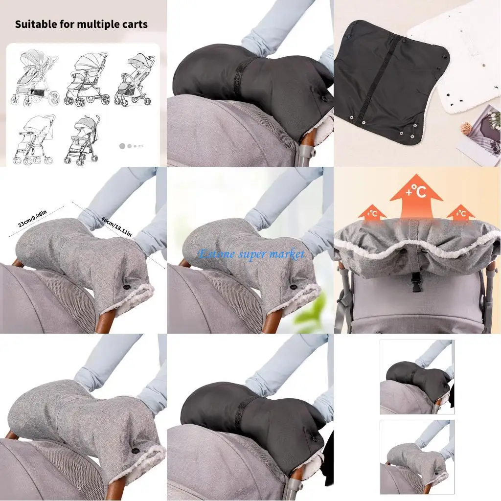 090B Warm Pushchair Mittens With Soft Crystal Interior Water Resistant Oxford Exterior Easy Installation Strollers Handlebars
090B Warm Pushchair Mittens With Soft Crystal Interior Water Resistant Oxford Exterior Easy Installation Strollers Handlebars