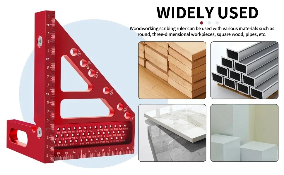 Многоугольная декоративная высокоточная маркировочная квадратная линейка 45/90 градусов, плотничья прямоугольная треугольная линейка, алюминиевый сплав
Многоугольная декоративная высокоточная маркировочная квадратная линейка 45/90 градусов, плотничья прямоугольная треугольная линейка, алюминиевый сплав